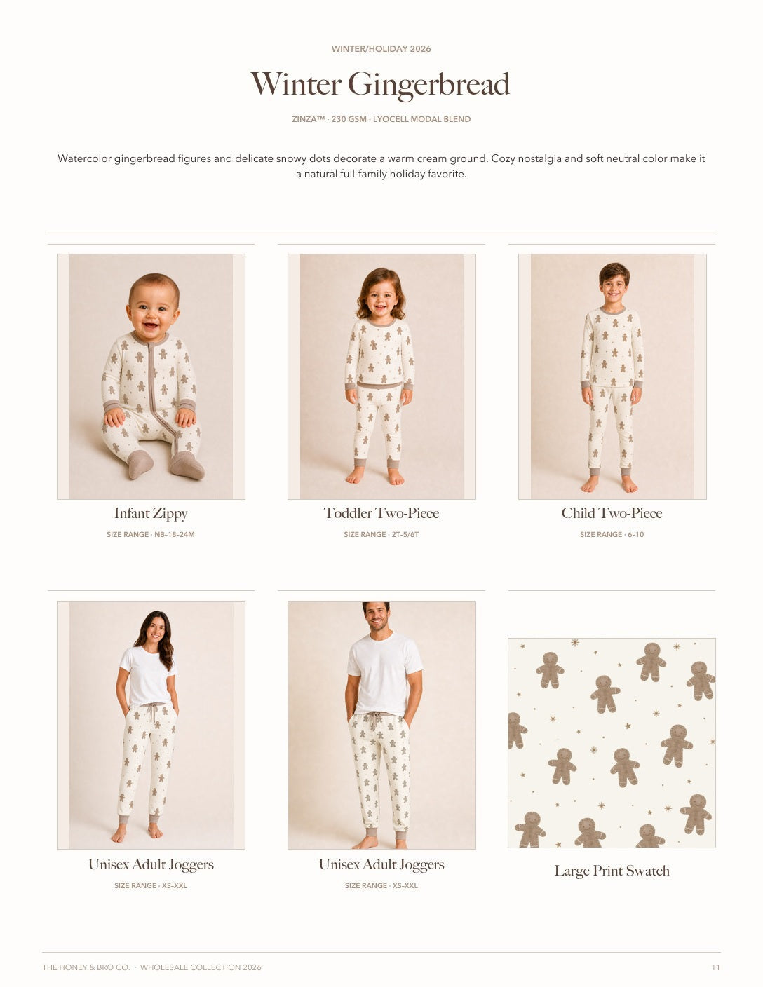 Lookbook page 11 of 34: Winter Gingerbread corrected with the original artwork