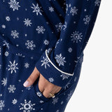 Snowflake Bamboo Women's Pajama Set by Bellabu Bear - Fabric Detail