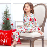 Merry Christmas Bamboo Kids' Matching Family Pajama Set by Tesa Babe - Front View