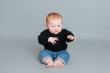 Cozy Knit Baby Sweater by The Honey and Bro Co. - Back View