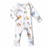 Dragon Organic Cotton Growsuit Zippy Romper - Back View