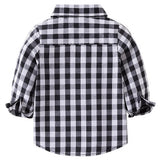Black & White Plaid Cotton Button-Down Shirt by The Honey and Bro Co. - Lifestyle View