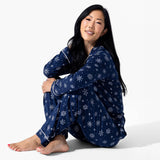 Snowflake Bamboo Women's Pajama Set by Bellabu Bear - Front View