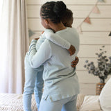 Honeysoft Thermal Lyocell Pajamas - Mountain Blue by Burt's Bees Baby - Flat Lay