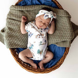Dragon Organic Cotton Short Sleeve Bodysuit - Sleeve Detail