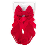 Red Headband & Socks Set | Baby Girl Valentine by Stephan Baby by Creative Brands - Front View