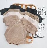 Organic Cotton Elliot Knitted Sweater Romper by The Honey and Bro Co. - Back View