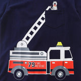 Boys cute cartoon cotton short sleeve t-shirt - view 4 for toddlers 2Y-5Y