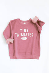 Tiny Tailgater Graphic Sweatshirt | Green Toddler Unisex by OAT COLLECTIVE - Back View