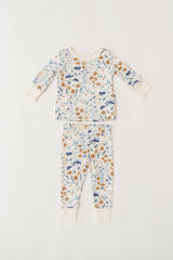 Soft Floral Bamboo Pajama Set by Stroller Society - Front View