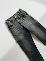 Stretch Denim Pants | Faded Black by The Honey and Bro Co. - Back View