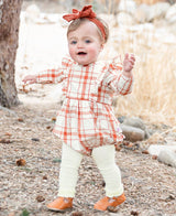 IVORY FOOTLESS RUFFLE TIGHTS by RuffleButts + RuggedButts - Close-Up - Easter Baby Clothing