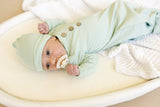 Newborn Bamboo Gown & Hat Set by Little Joy Co. - Fabric Detail