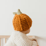 Kids Cozy Great Pumpkin Beanie Hat - Festive Fall Accessory by Huggalugs - Lifestyle View
