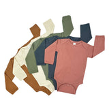Organic Long Sleeve Baby Bodysuit by MONAG - Front View