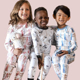 Sunrise Slopes Organic Cotton Two-Piece Pajamas by The Honey and Bro Co. - Back View