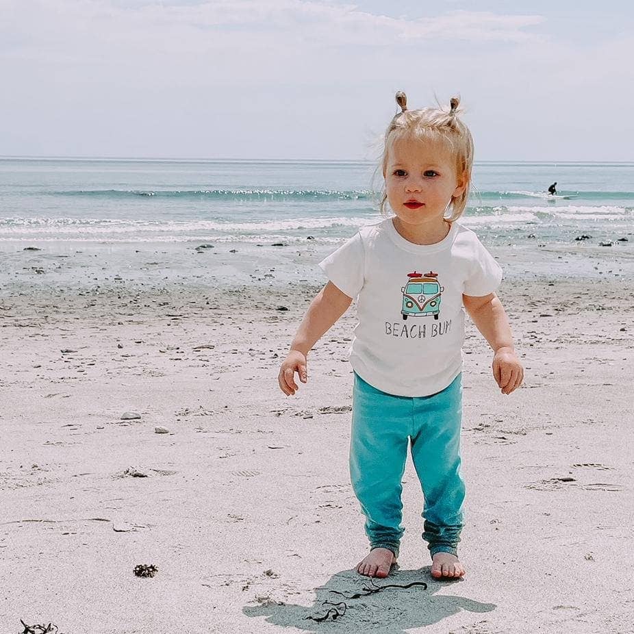 Beach Bum Graphic Tee by Finn + Emma - Back View - Organic Cotton Toddler Tee