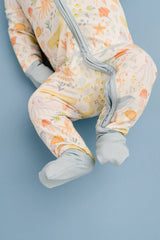 Underwater Friends Bamboo Sleeper - Back View Showing Zipper