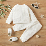 2pcs 95% Cotton Long-sleeve Imitation Knitting Set - View 2