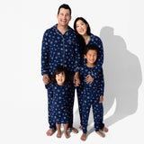 Snowflake Bamboo Kids Pajamas by Bellabu Bear - Close-Up View