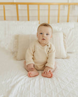 Organic Cotton Elliot Knitted Sweater Romper by OLIVE & CRADLE - Back View