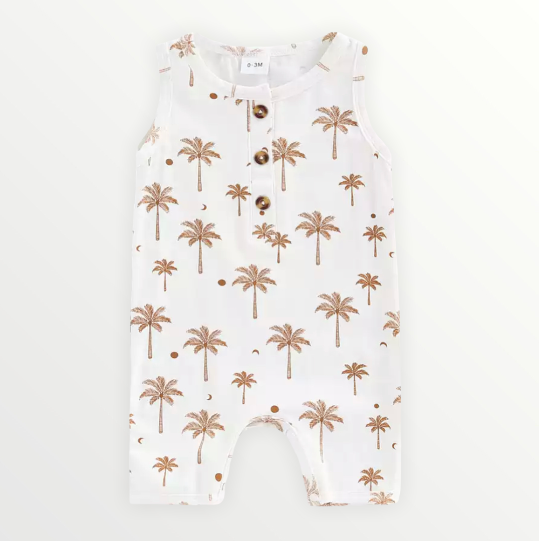 Palms Love Romper by The Honey and Bro Co. - Back View