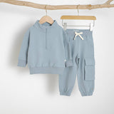 French Terry Jogger Set - Organic Cotton Comfort by Almond Bud - Close-Up