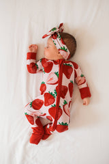 Berry Sweet Strawberry Romper - Newborn Size by Jammie Session