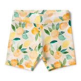 Sunny Citrus organic bike shorts back view