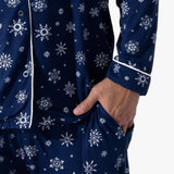 Family Matching Snowflake Bamboo Men's Pajama Set by Bellabu Bear - Styled View