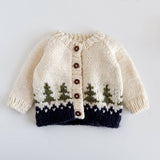 Tree Hand-Knit Baby Cardigan by The Honey and Bro Co. - Detail View