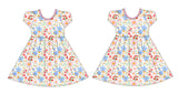 Ladybug Floral Dress by Joan's - Front View - Bamboo Baby Dress