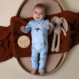 Blue Ocean Organic Snugglesuit by Snuggle Hunny - Side View