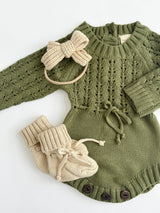 Knitted Booties Socks by OLIVE & CRADLE - Close-Up
