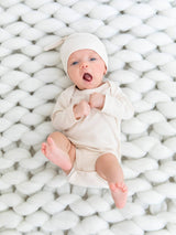Classic Long Sleeve Bodysuit | Organic Cotton by Colored Organics - Close-Up