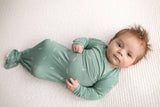 Arrow Print Knotted Newborn Gown by Three Little Tots - Flat Lay