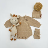 Organic Cotton Elliot Knitted Sweater Romper by The Honey and Bro Co. - Back View
