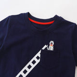 Boys cute cartoon cotton short sleeve t-shirt - view 3 for toddlers 2Y-5Y