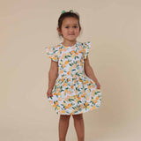 Citrus Squeeze Organic Cotton Short Sleeve Dress - Front View