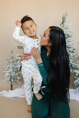 Tiny Trees Ribbed Bamboo Kids' 2-Piece Pajama Set, view 6