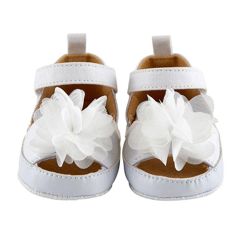 WHITE FLOWER SANDALS by Stephan Baby by Creative Brands - Back View - Easter Baby Clothing