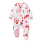 I Heart You Organic Cotton Sleep & Play | Valentine's Hearts by The Honey and Bro Co. - Front View