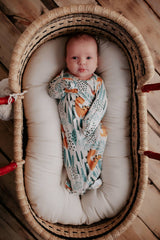 Dinosaur Zoo Knotted Gown by Three Little Tots - View 21 - Newborn Baby Clothing