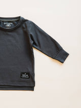 Long Sleeve Tee | Off Black by The Honey and Bro Co. - Back View