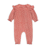 Rose Floral Smocked Baby Jumpsuit - Close-Up Smocking Detail