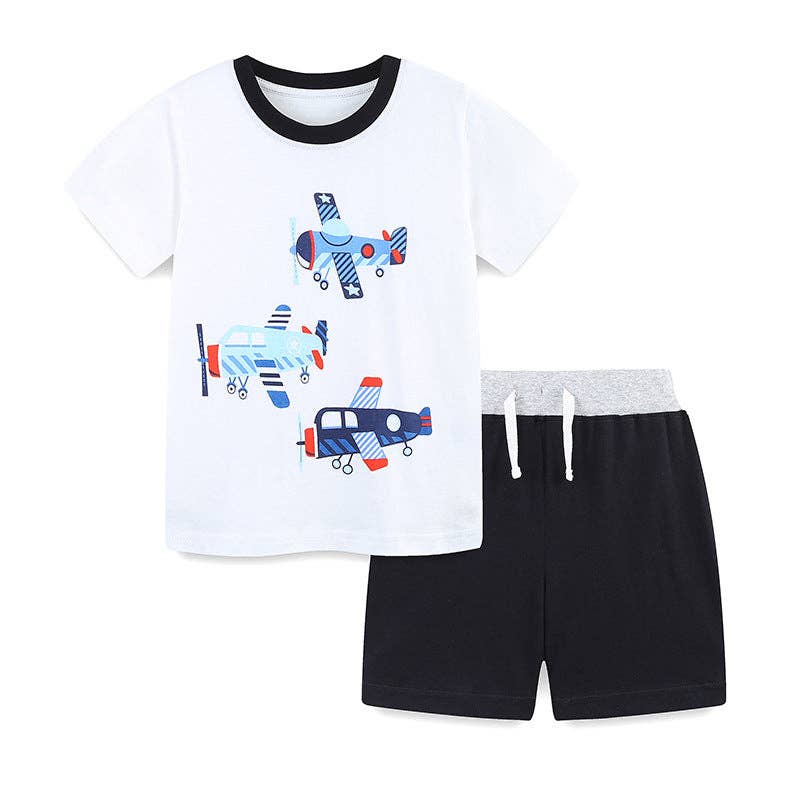 Boys casual cotton t-shirt and shorts set - view 2 for toddlers 2Y-5Y