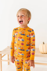 Let the Gourd Times Roll Kids Pajamas by Kiki + Lulu - Detail View