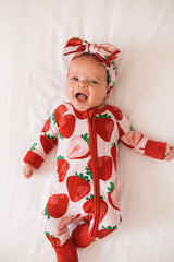 Berry Sweet Strawberry Romper - Front View