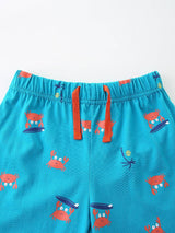 Boys cartoon knit cotton summer short set - view 6 for toddlers 2Y-5Y