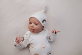 Rainbow Knotted Gown | Newborn by Three Little Tots - Flat Lay